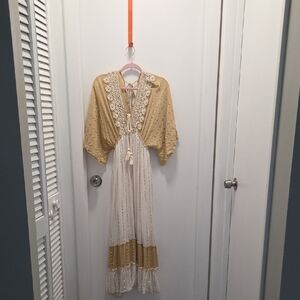 ZURY BEAUTIFUL BEADED DETAIL MAXI DRESS